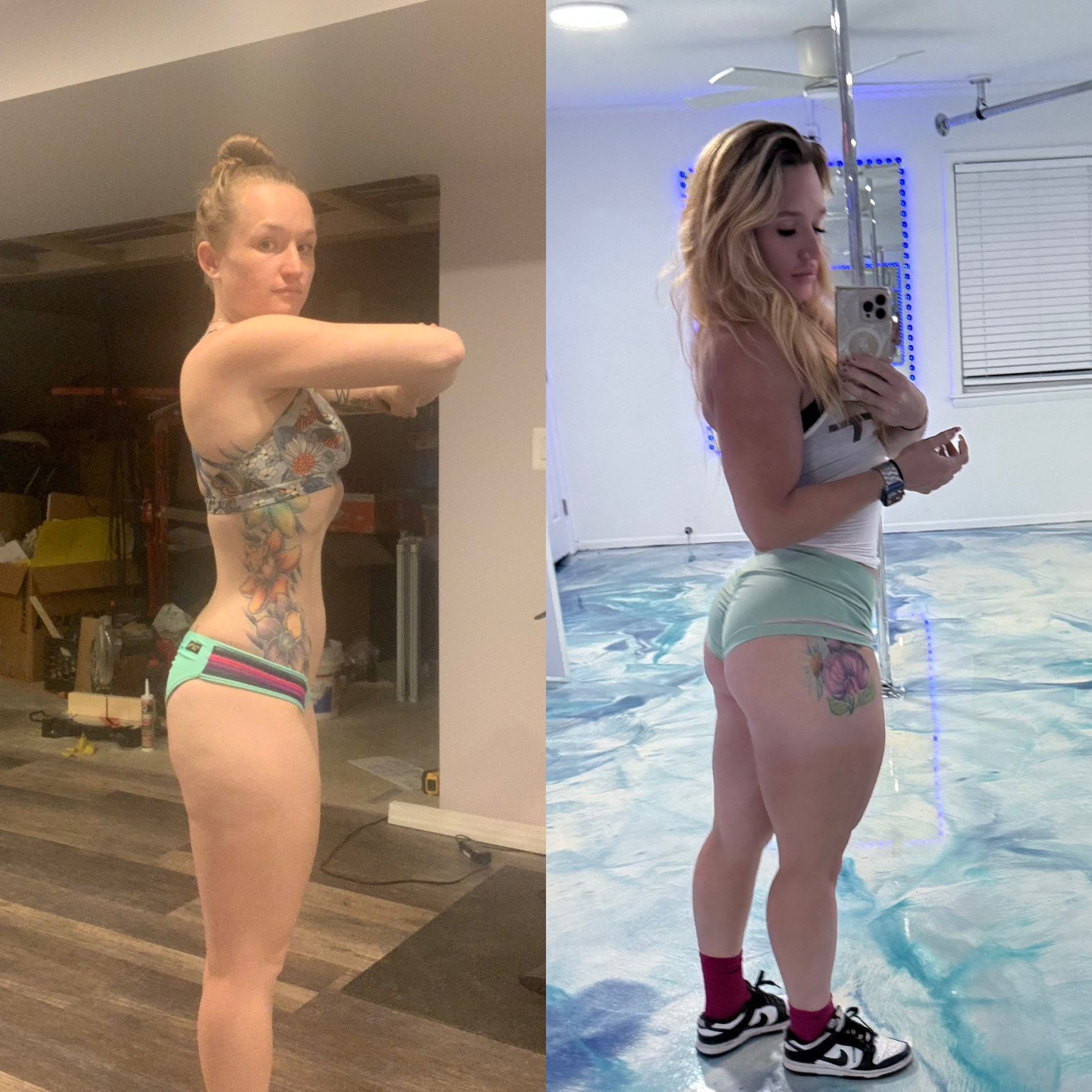 Before and after transformation.