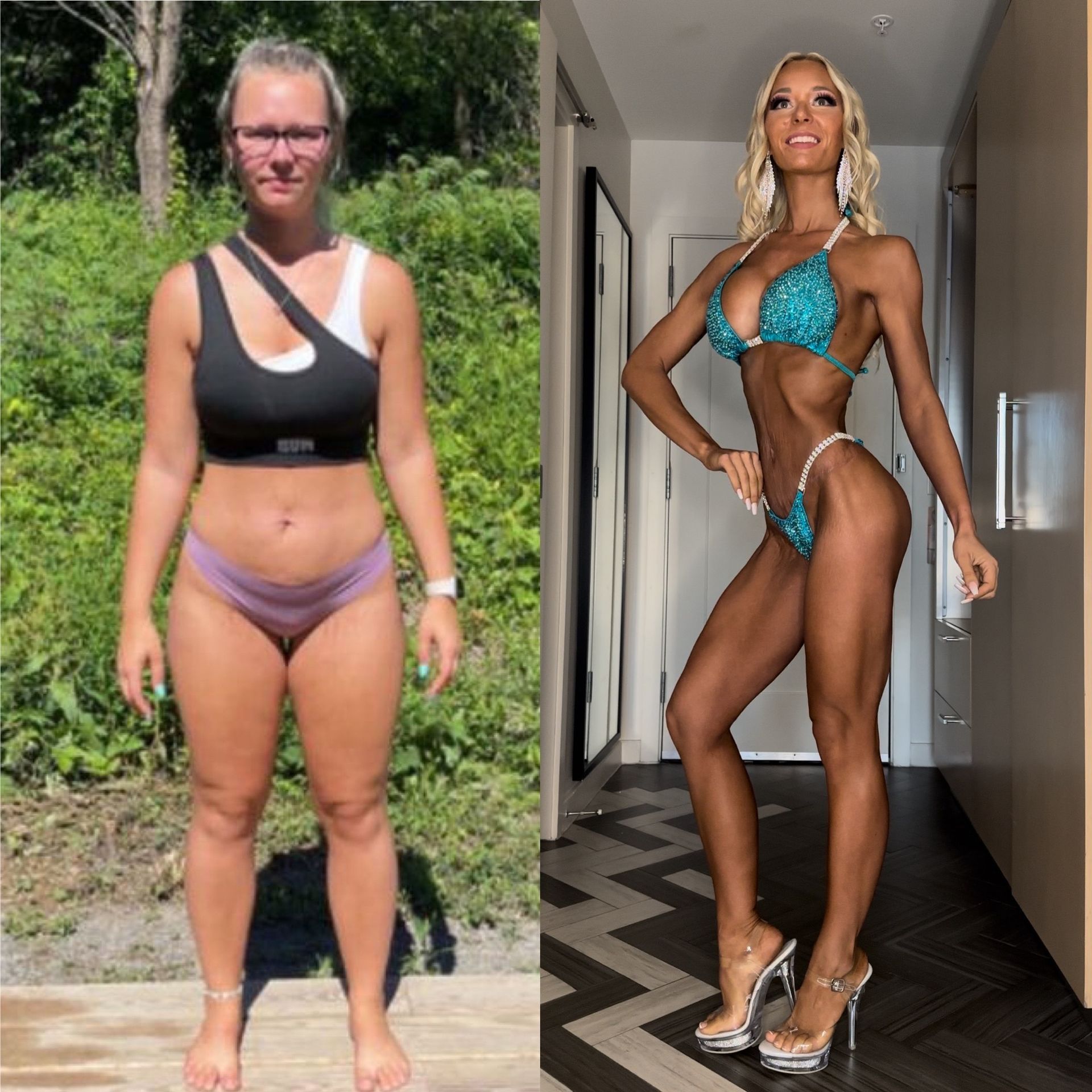 Before and after transformation.