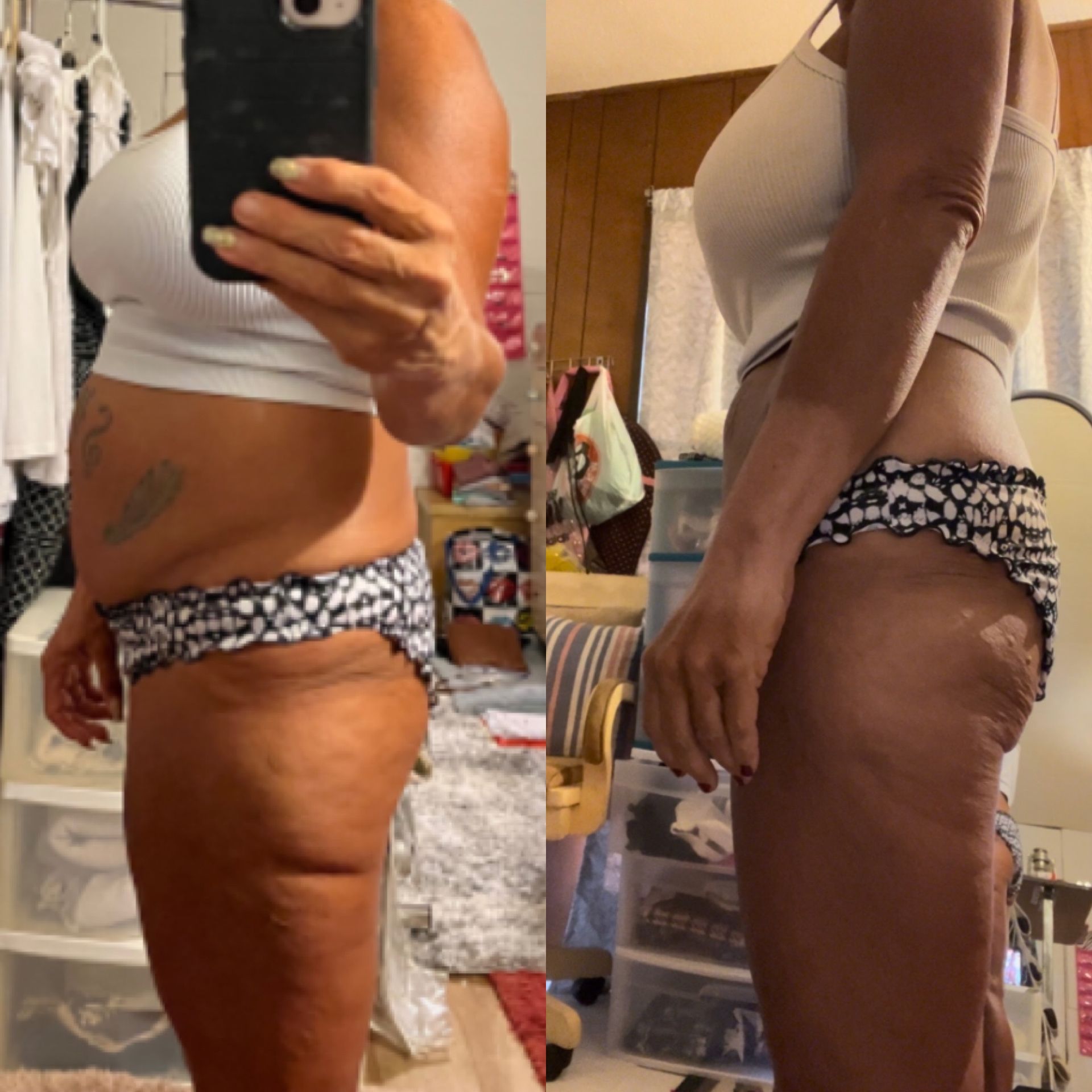 Before and after transformation.