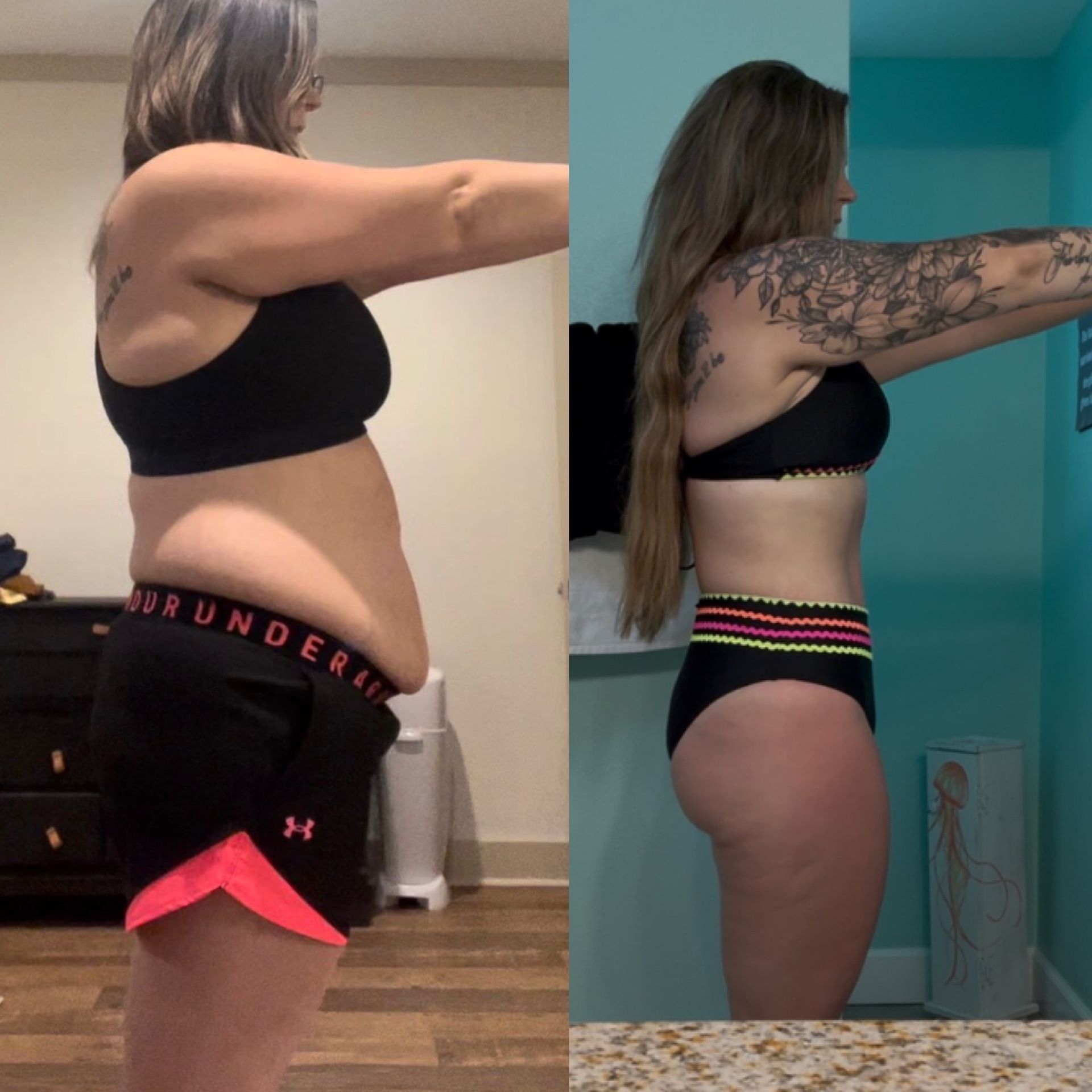 Before and after transformation.