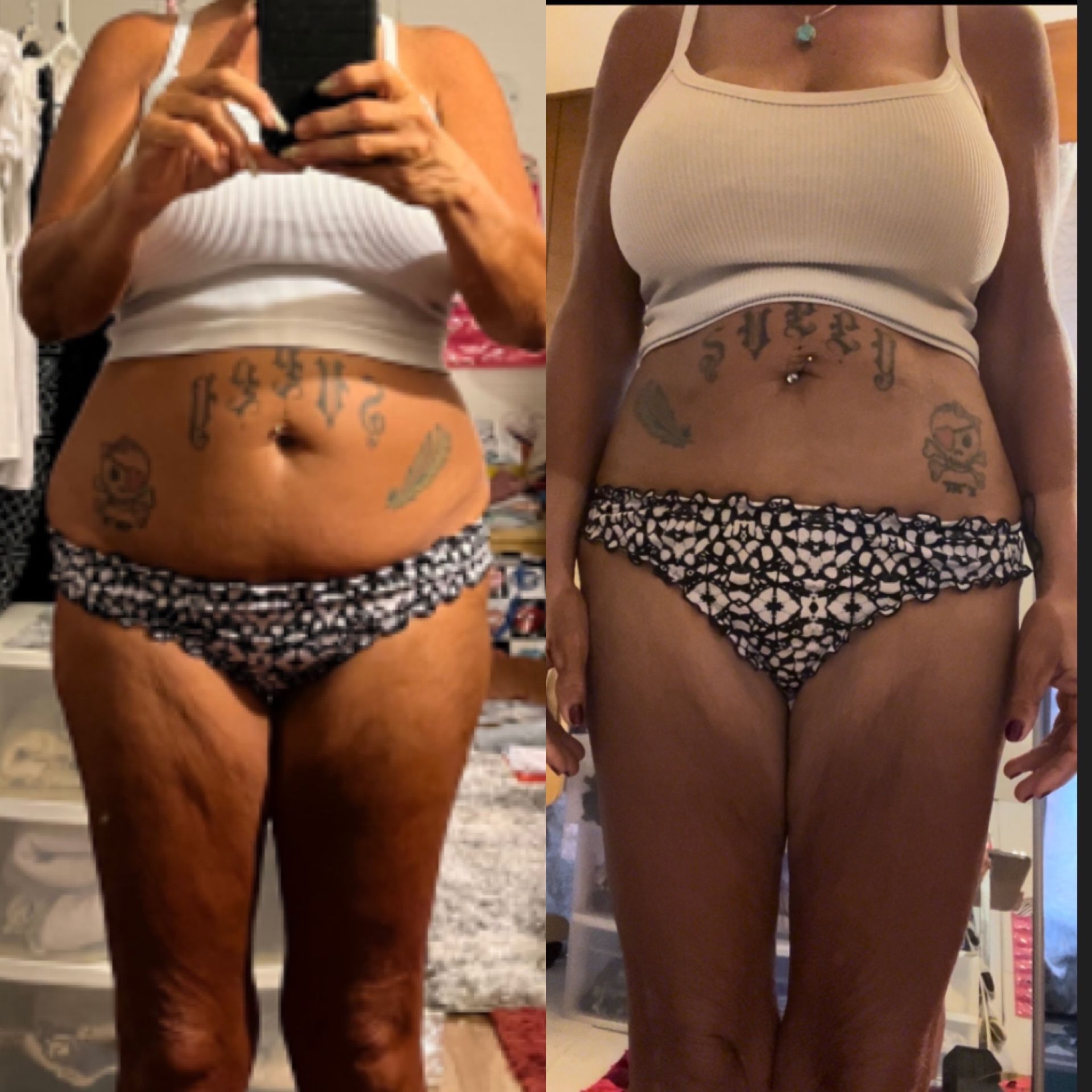 Before and after transformation.