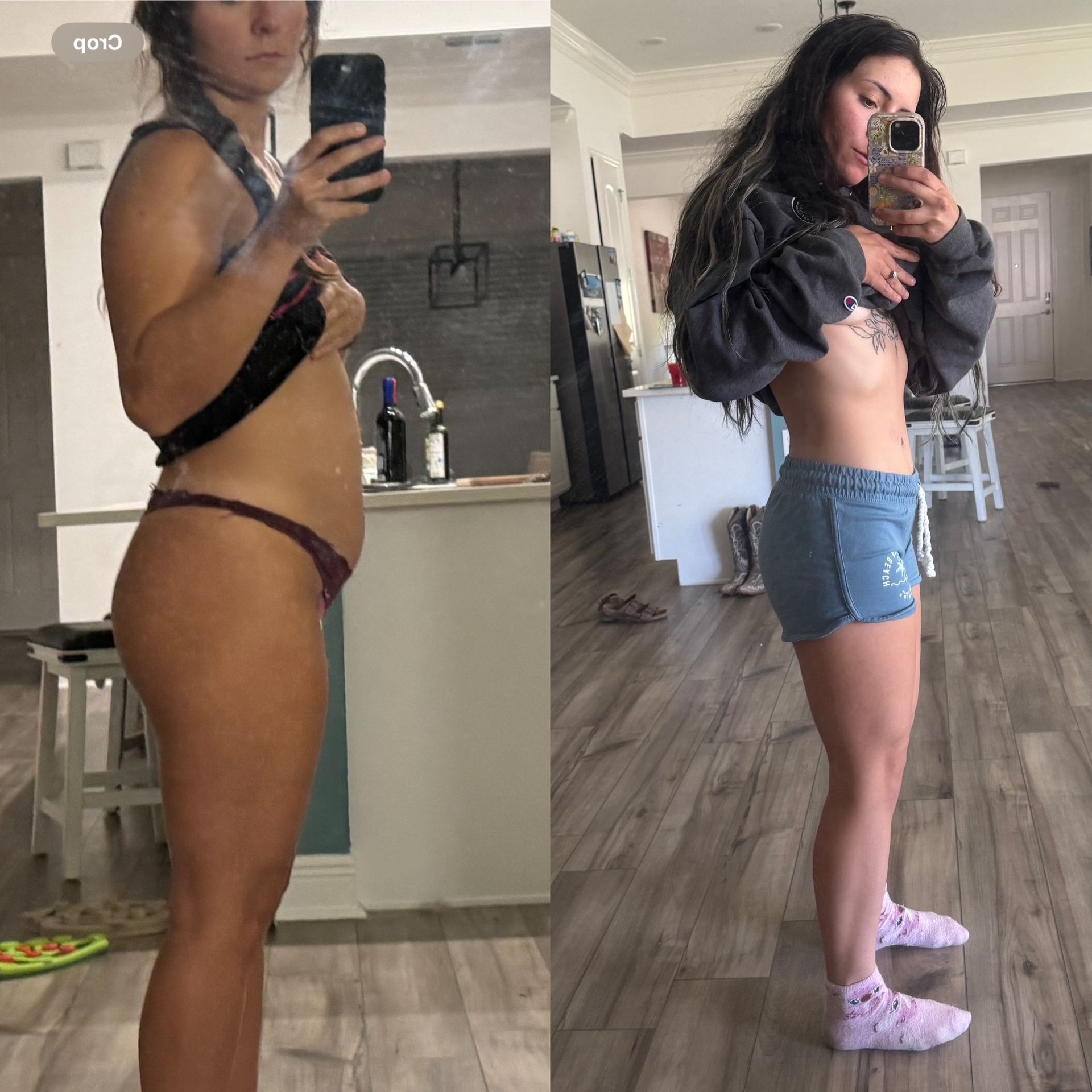 Before and after transformation.