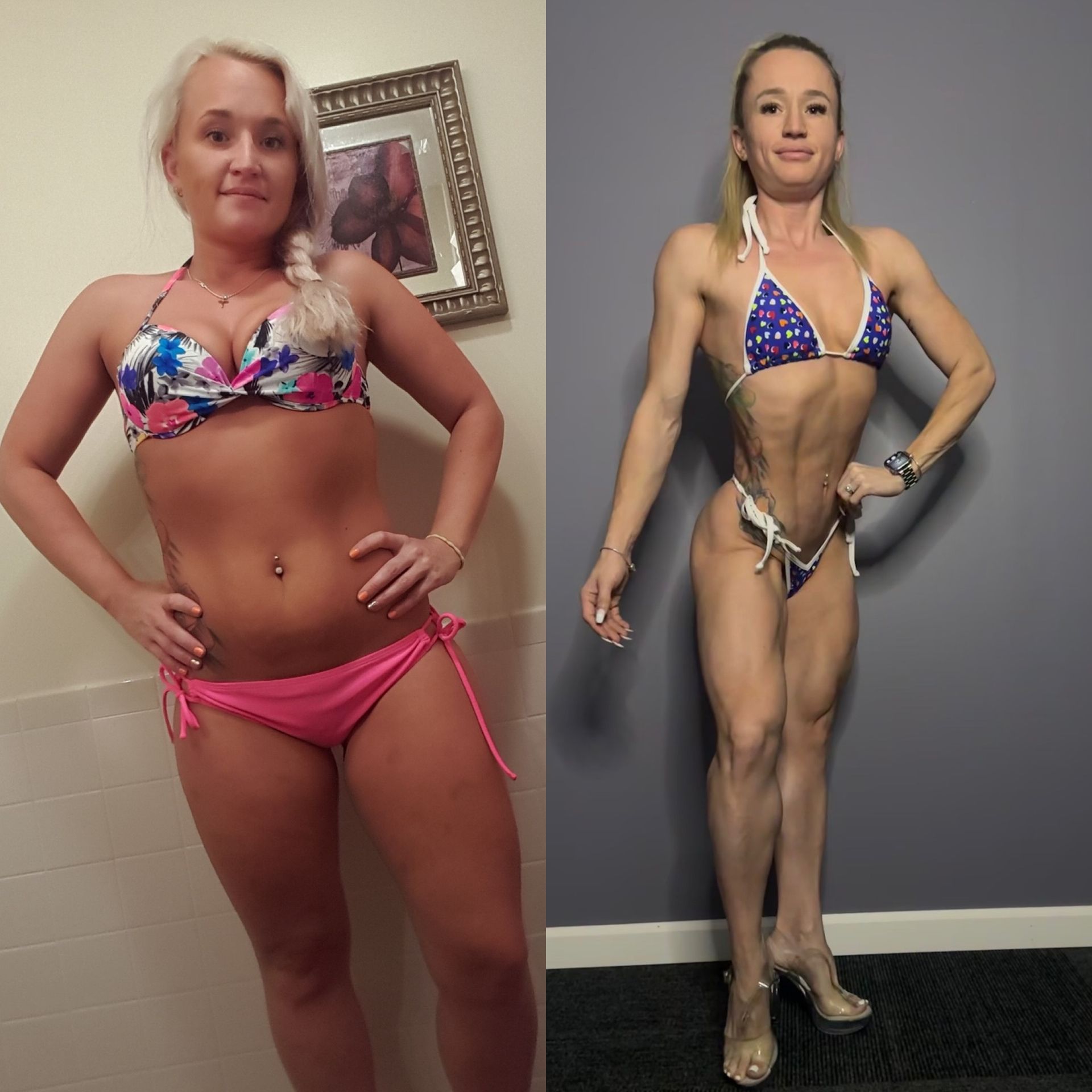 Before and after transformation.