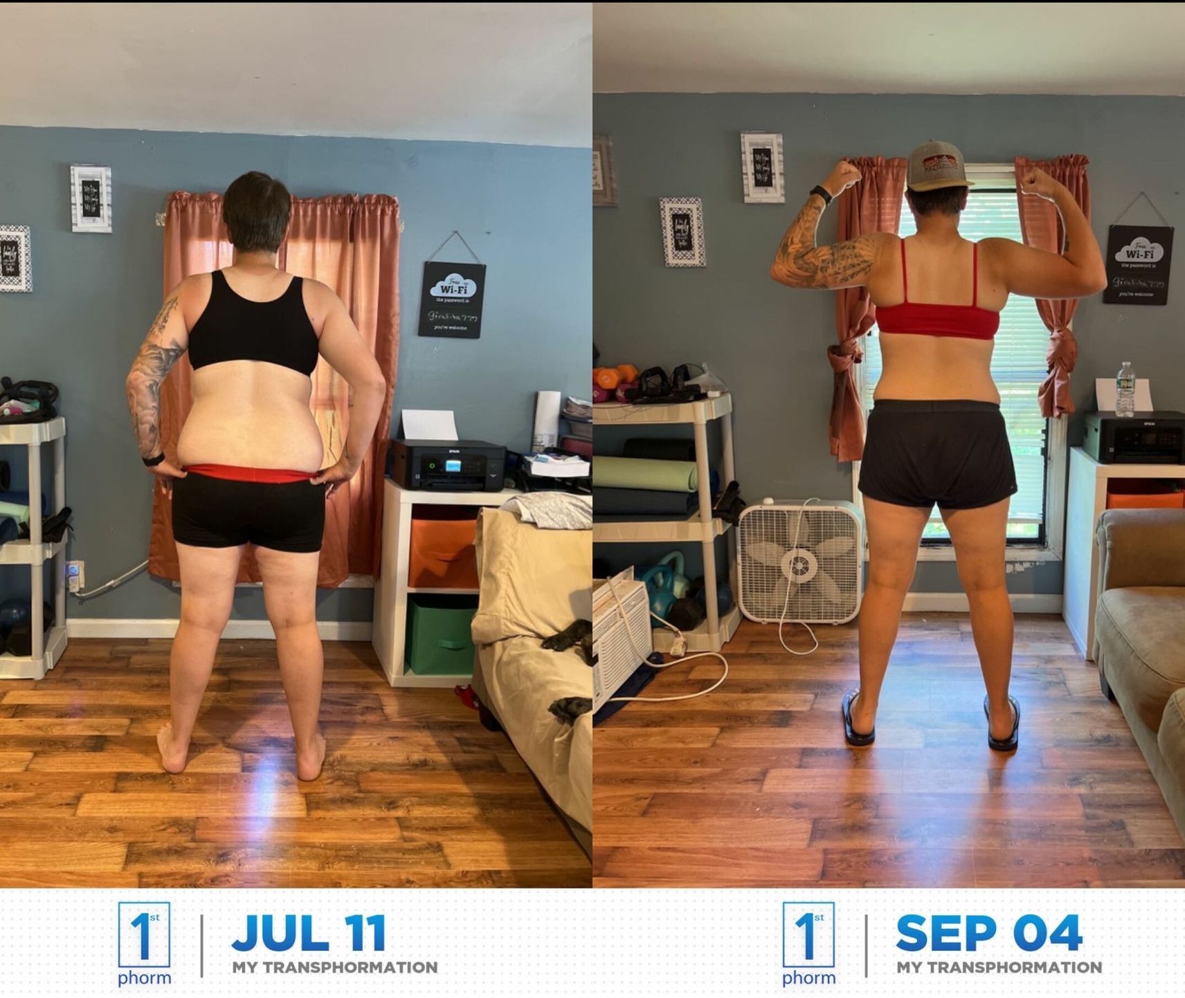 Before and after transformation.