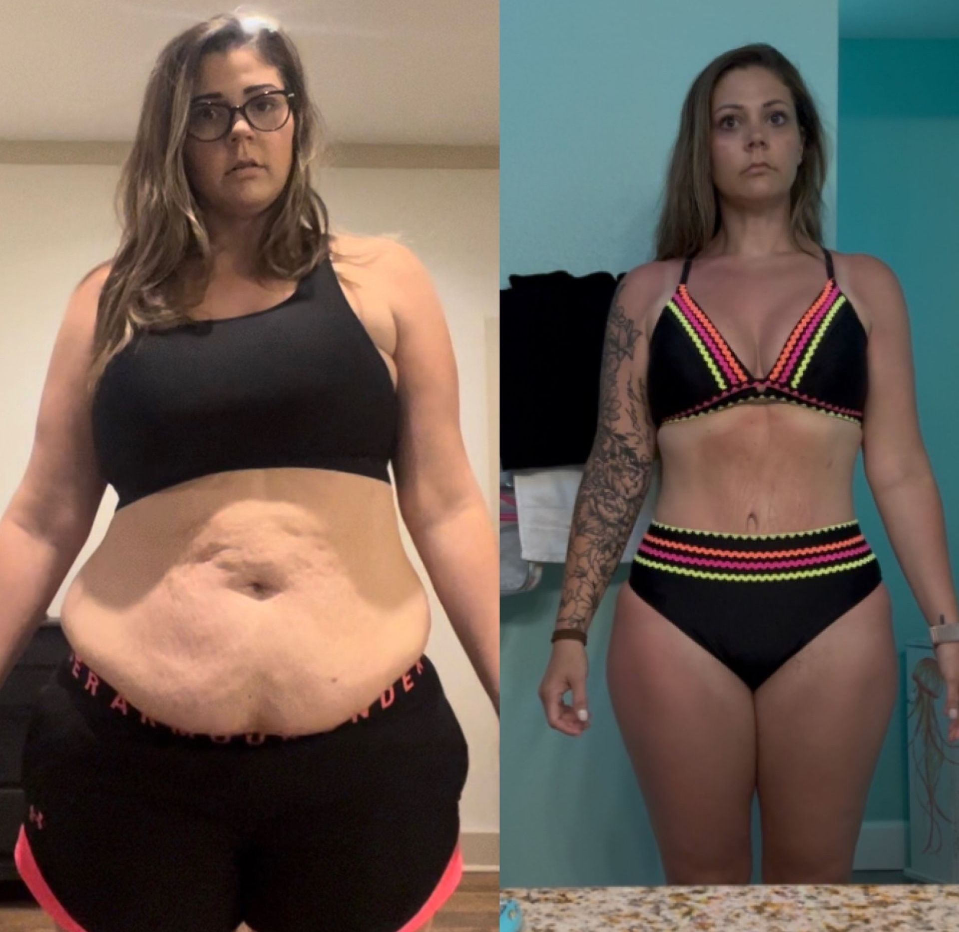 Before and after transformation.