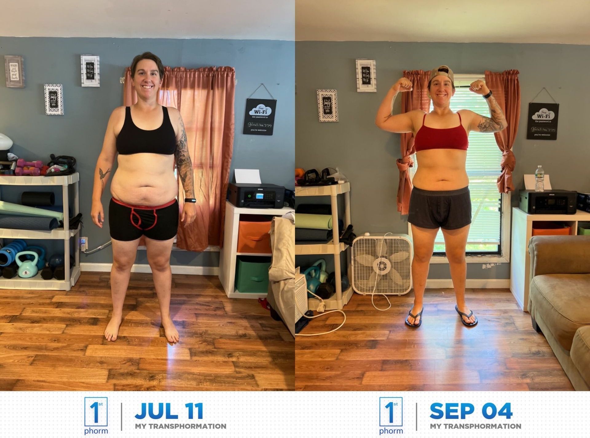 Before and after transformation.