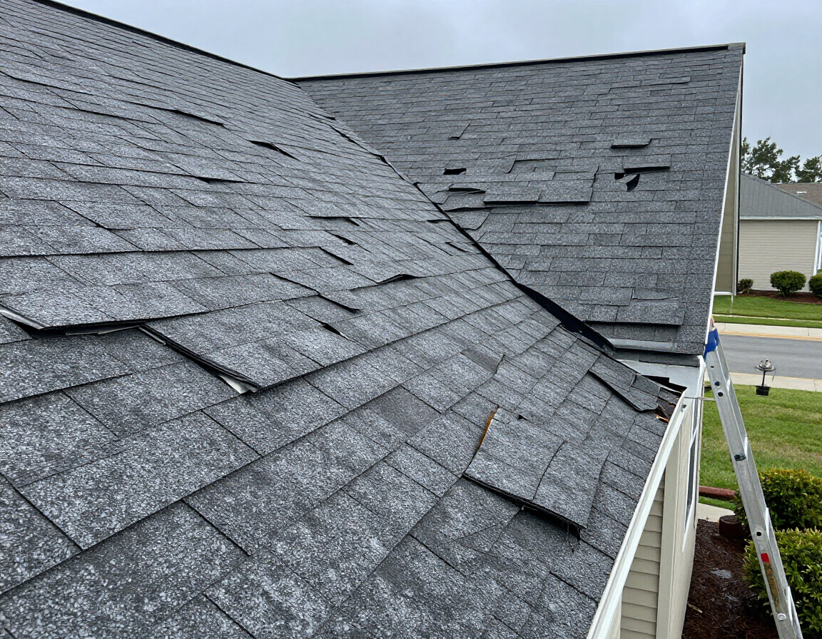 Storm Damaged Shingles