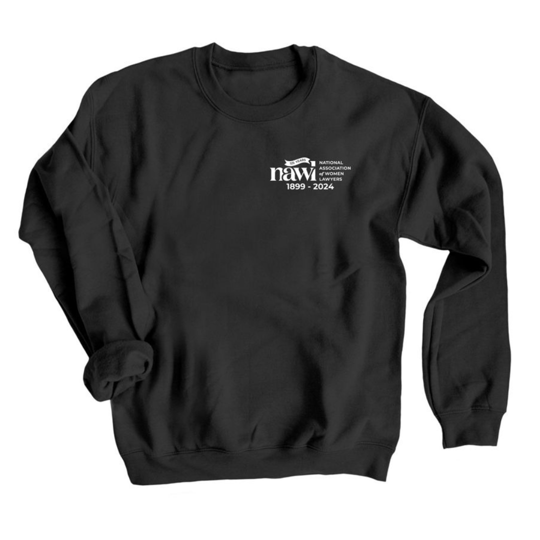 Black sweatshirt with NAWL logo