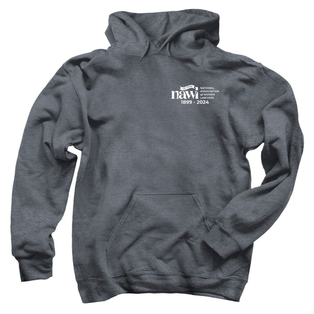 Grey hoodie with NAWL logo