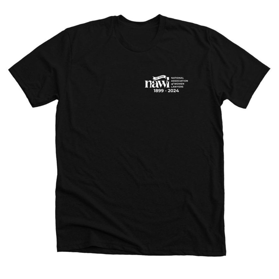 Black tee with NAWL logo