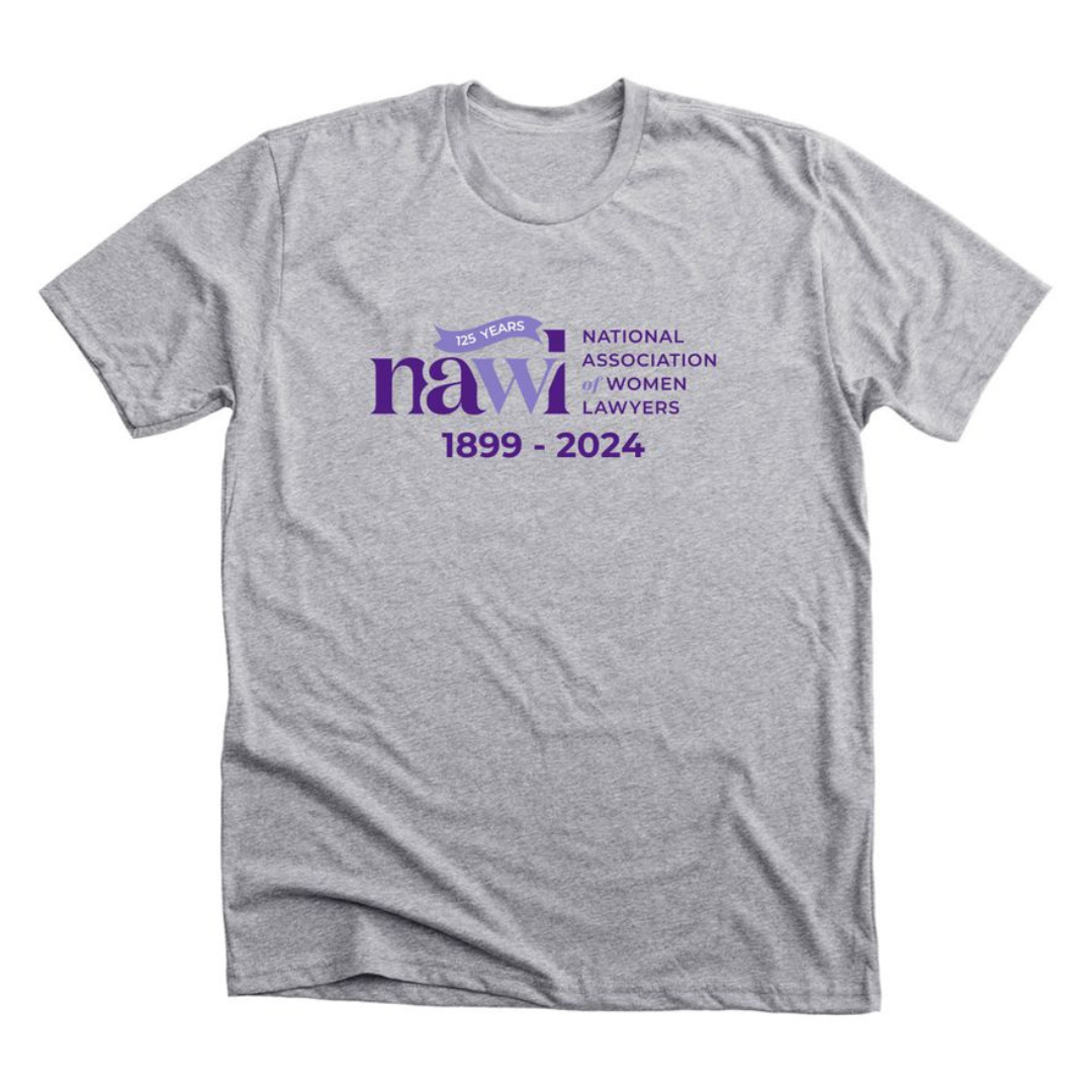 Grey tee with NAWL logo