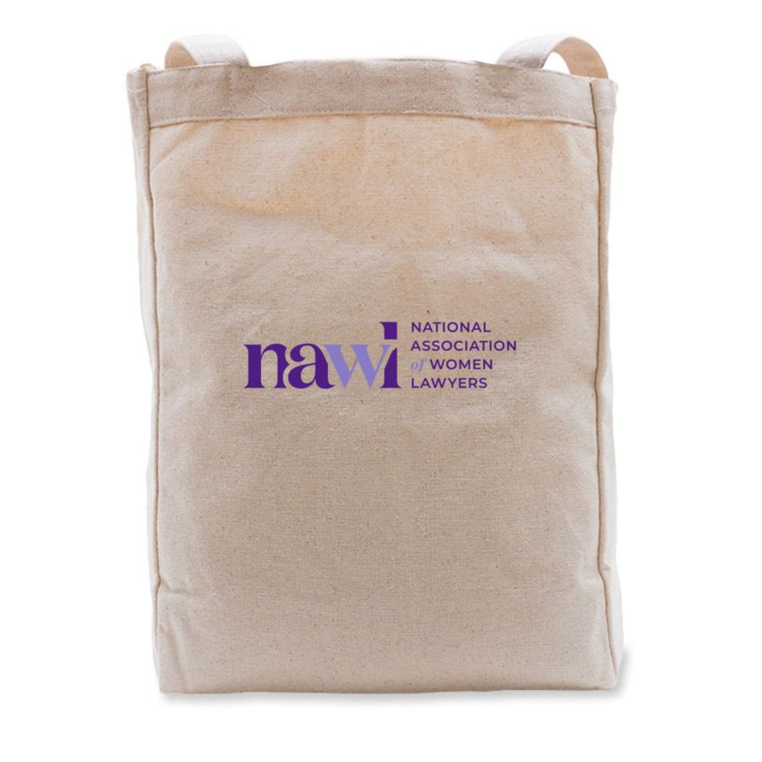 Canvas tote with NAWL logo