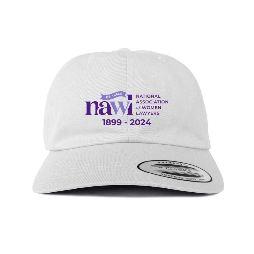 White baseball cap with NAWL logo