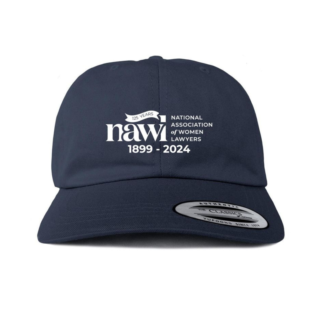 Navy baseball cap with NAWL logo