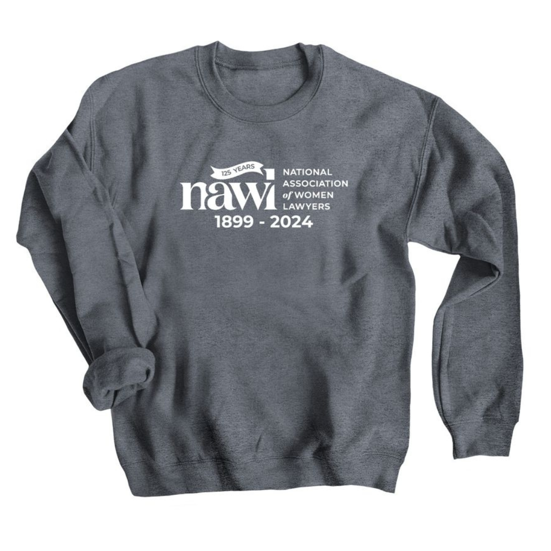 Grey sweatshirt with NAWL logo