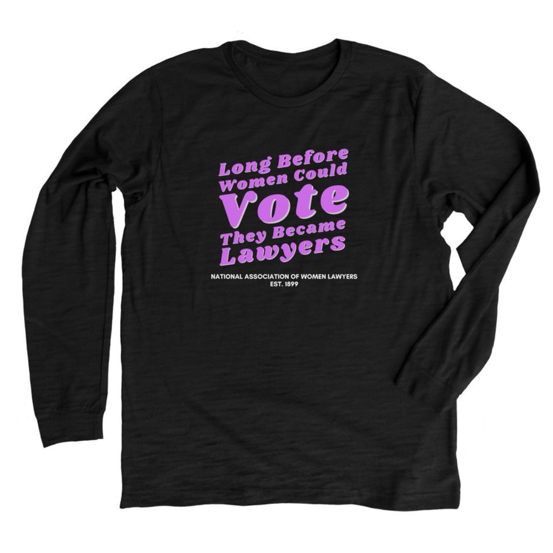 Black long sleeve tee with 