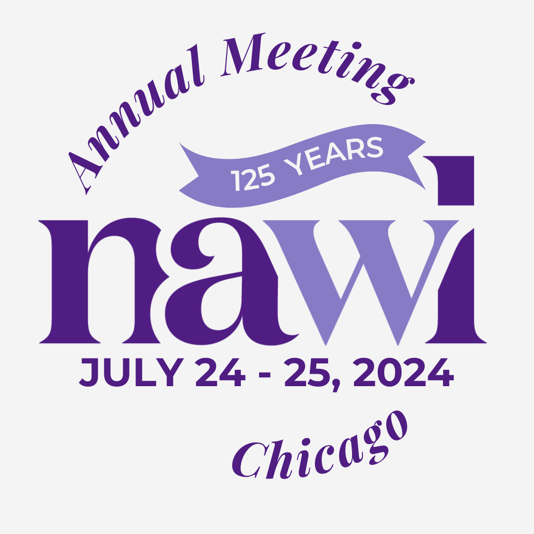 Logo with text un a circle surrounding the NAWL logo.