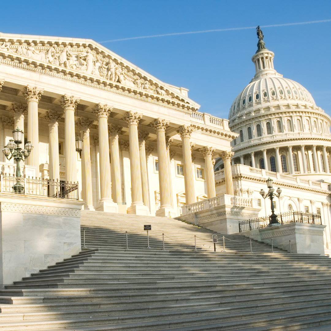 The U.S. Capitol building with the House of Representatives