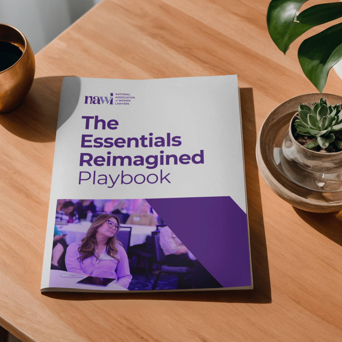 A booklet on a table.