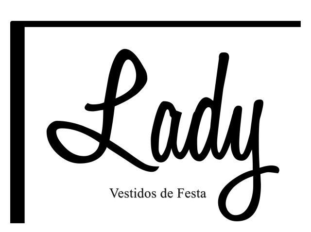 A black and white logo for lady vestidos de festa