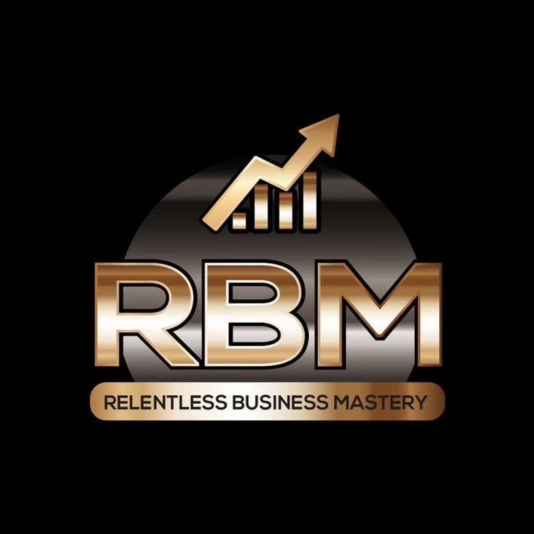 Relentless Business Mastery Logo Black