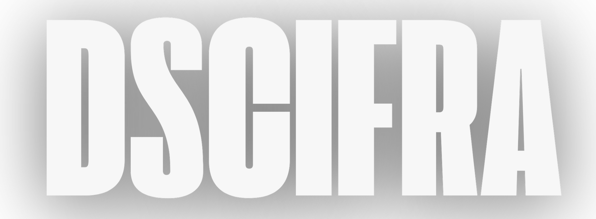 The word dscifra is written in white letters on a white background.