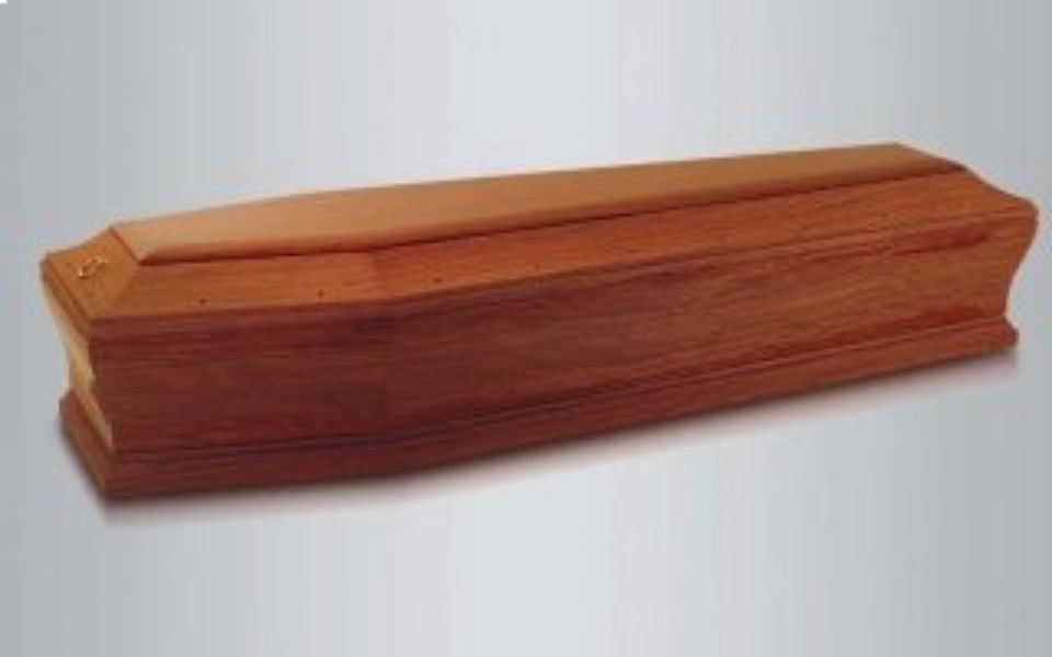 cassa funebre di legno
