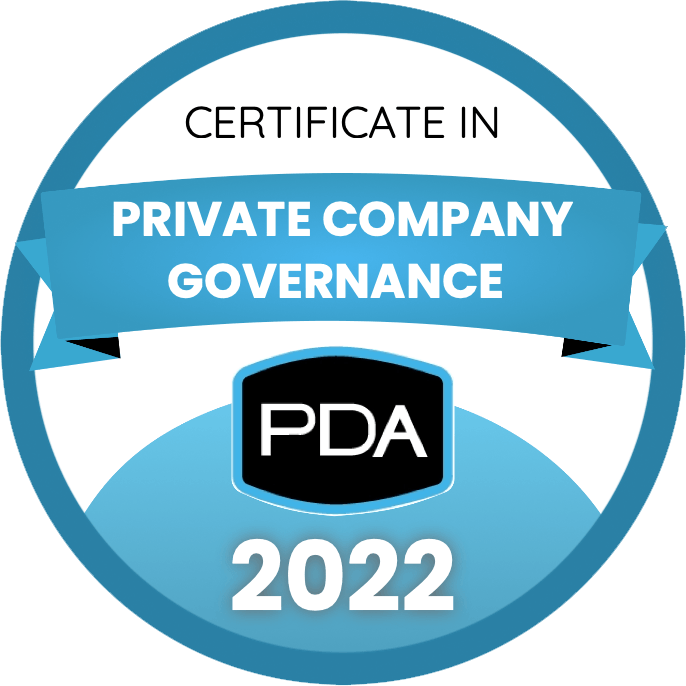 Certification in Private Company Governance by The Private Directors Association