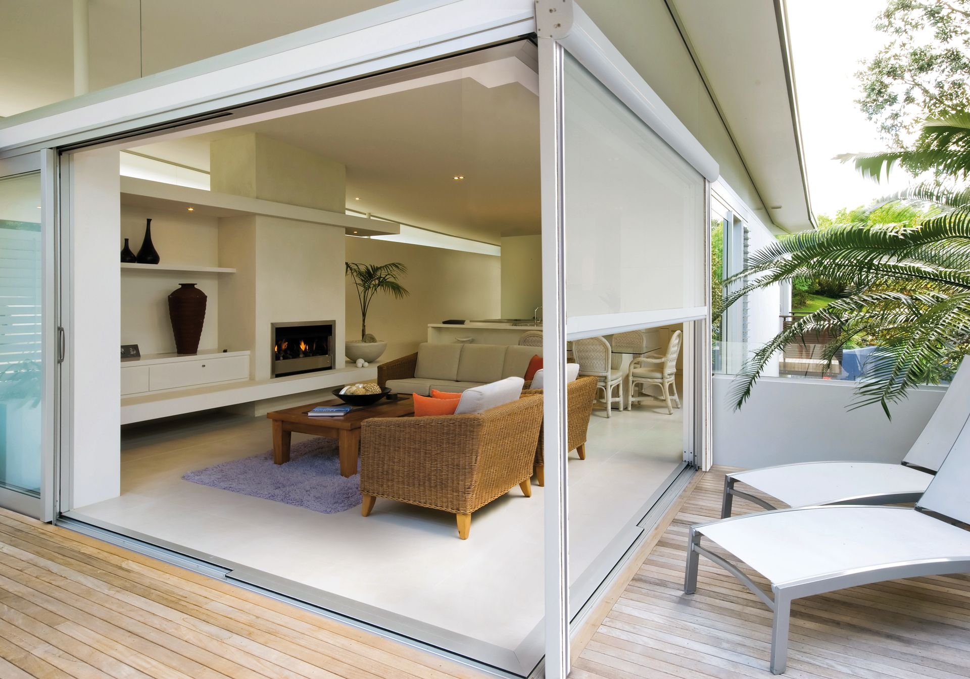 A living room with a couch and chairs in it - Freehold, NJ - Awning Design Inc