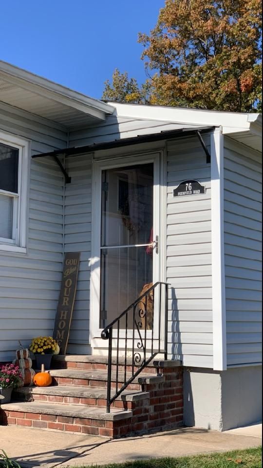 aluminum Awnings on a door
