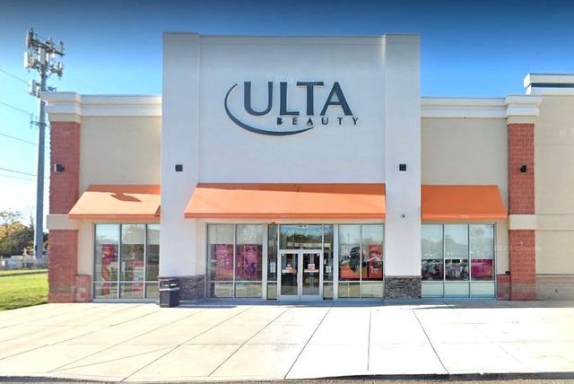 The front of a ulta beauty store with an orange awning - Freehold, NJ - Awning Design Inc