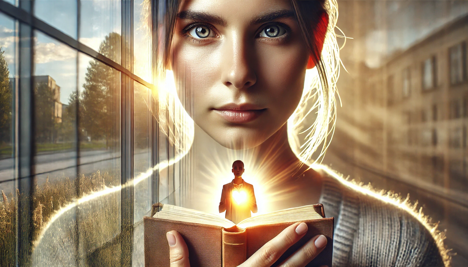 The truth shall set you free, an image of a woman seeking honesty