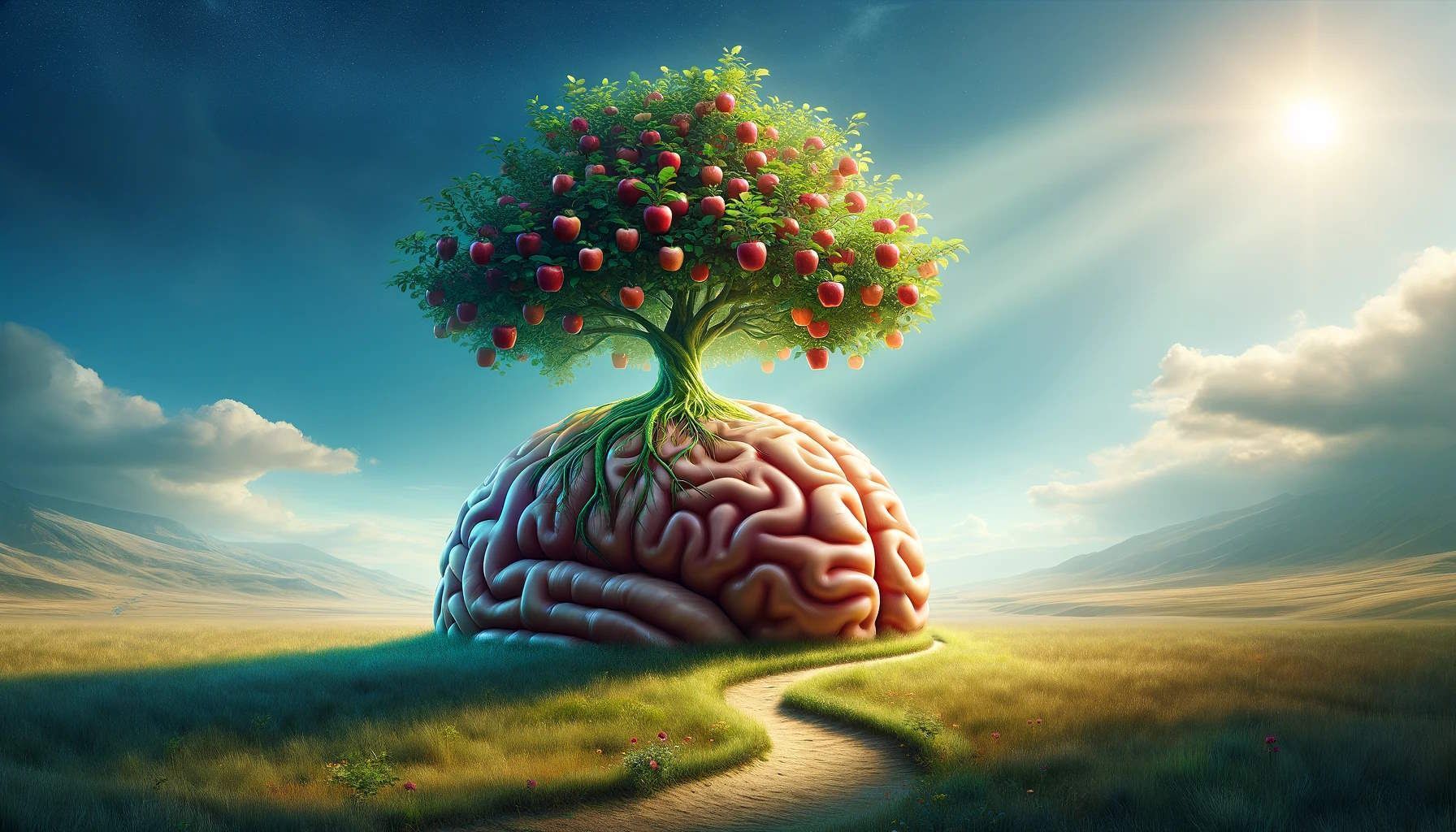Photo of a brain getting nourishment that it needs to be healthy
