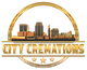 Gold City Cremations logo with skyline and three stars