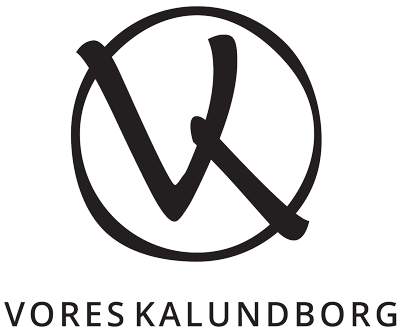 A black and white logo for vores kalundborg