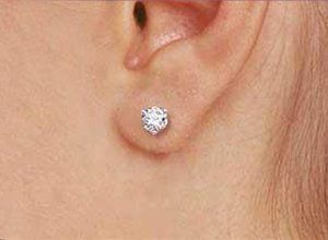 one ear piercing