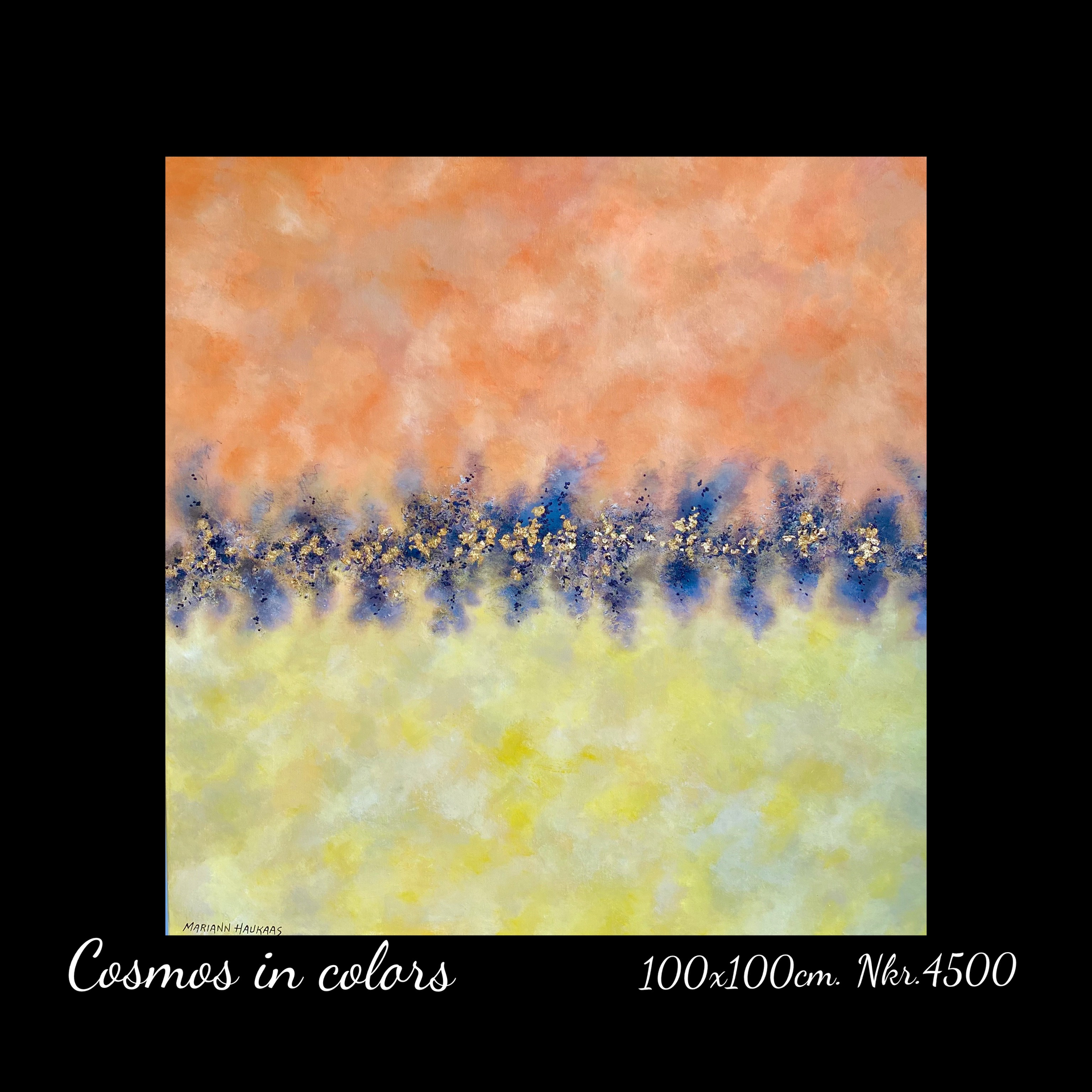 A picture of a painting titled cosmos in colors