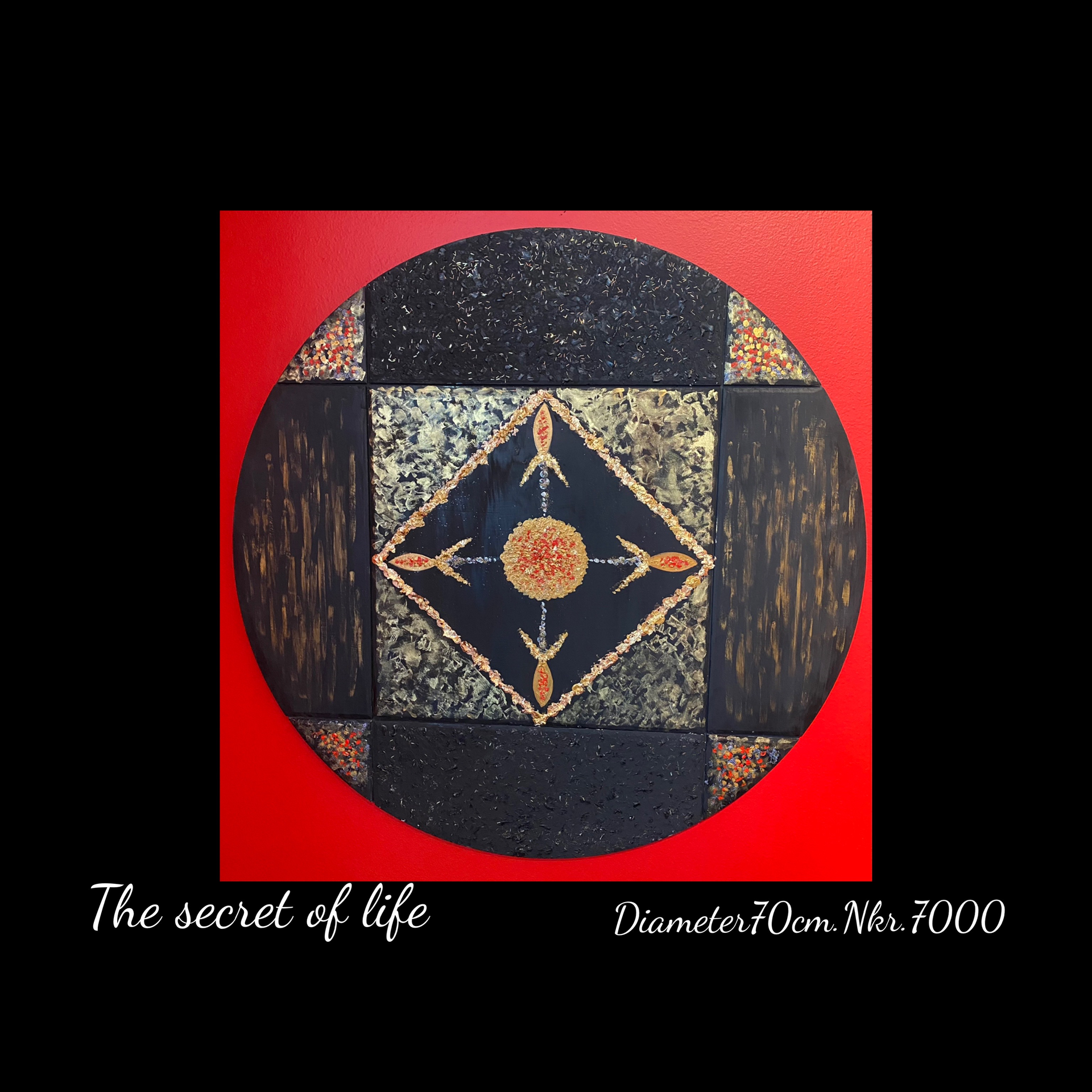 A picture of a circle with the words the secret of life on it