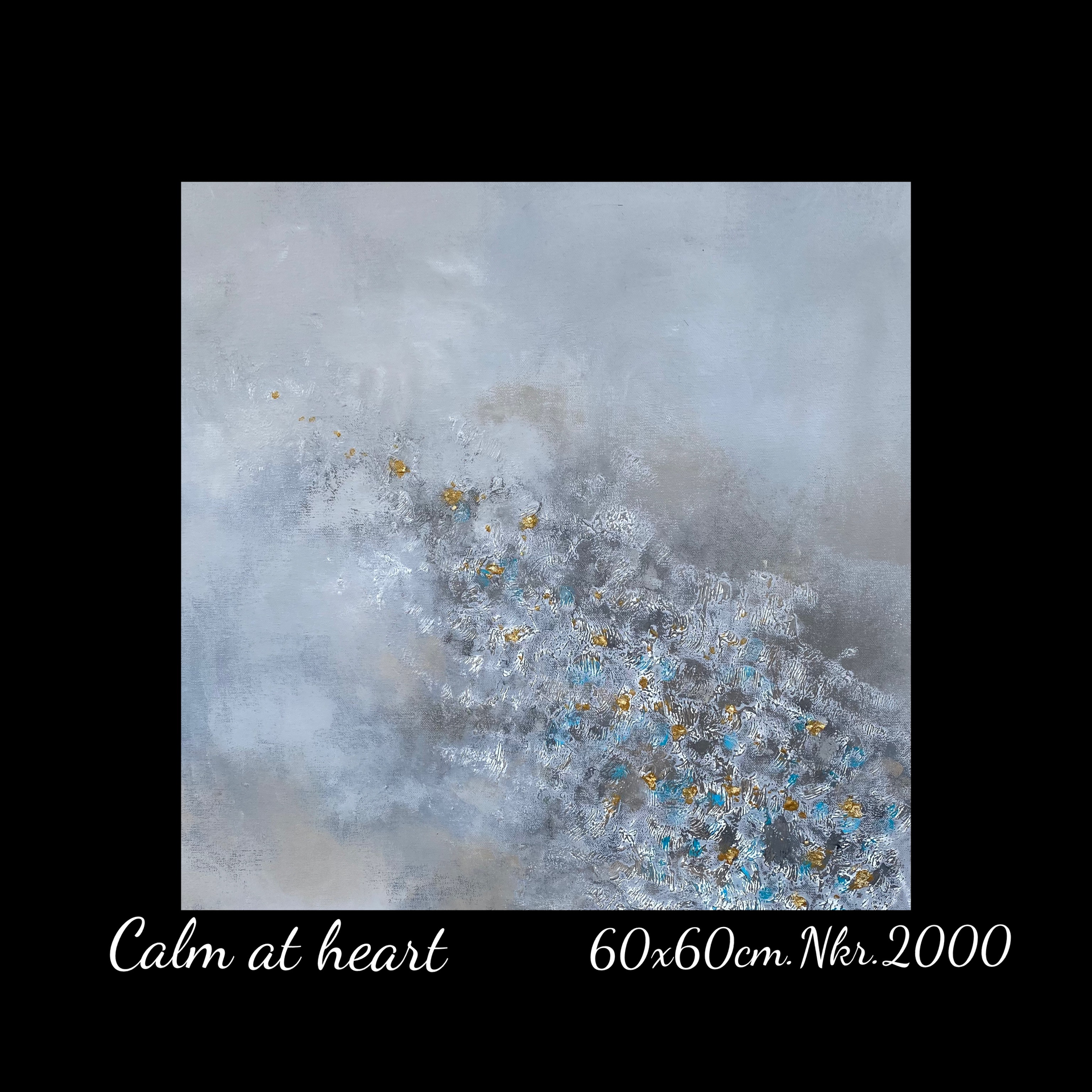 It is a painting of a river with flowers in it.