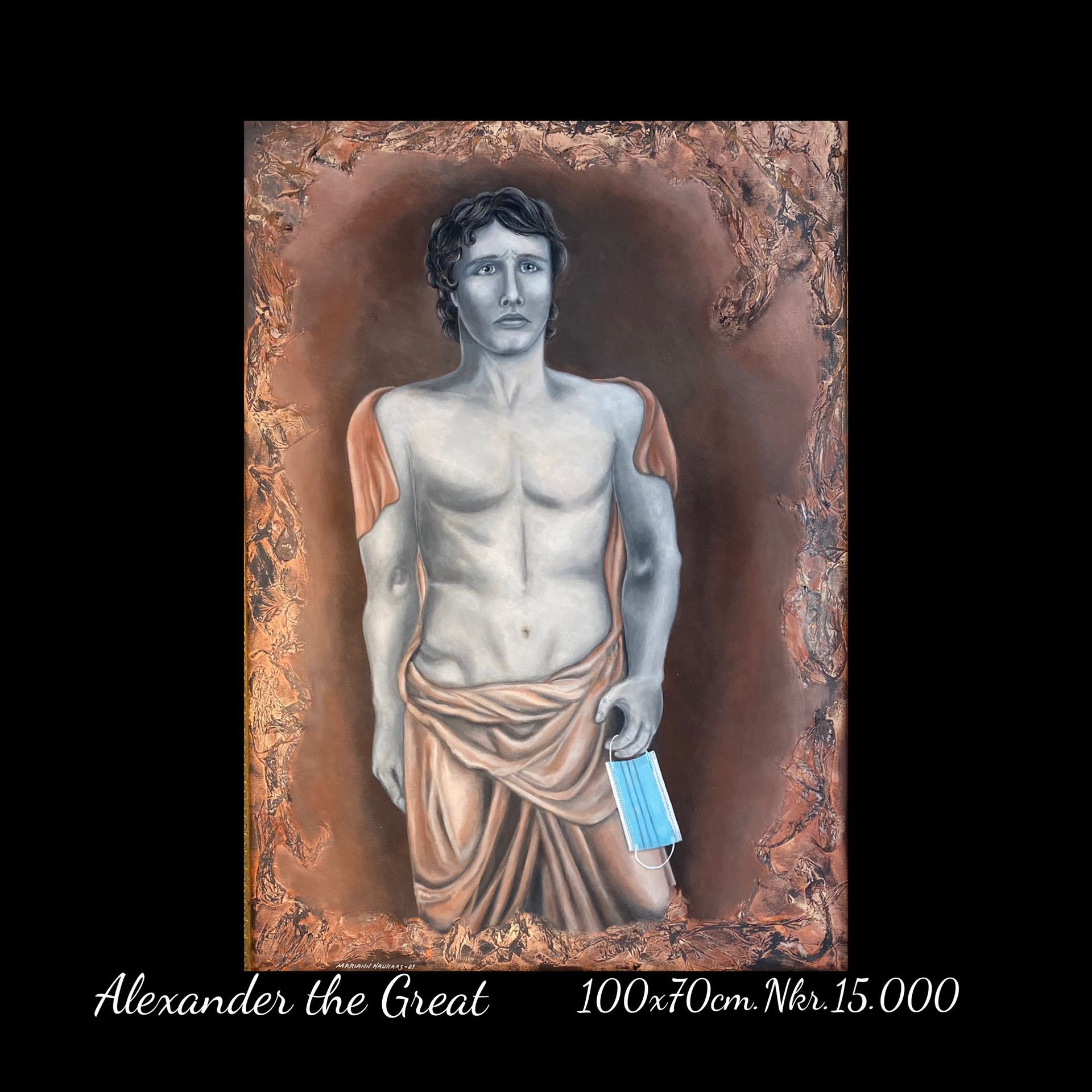 A painting of a man named alexander the great