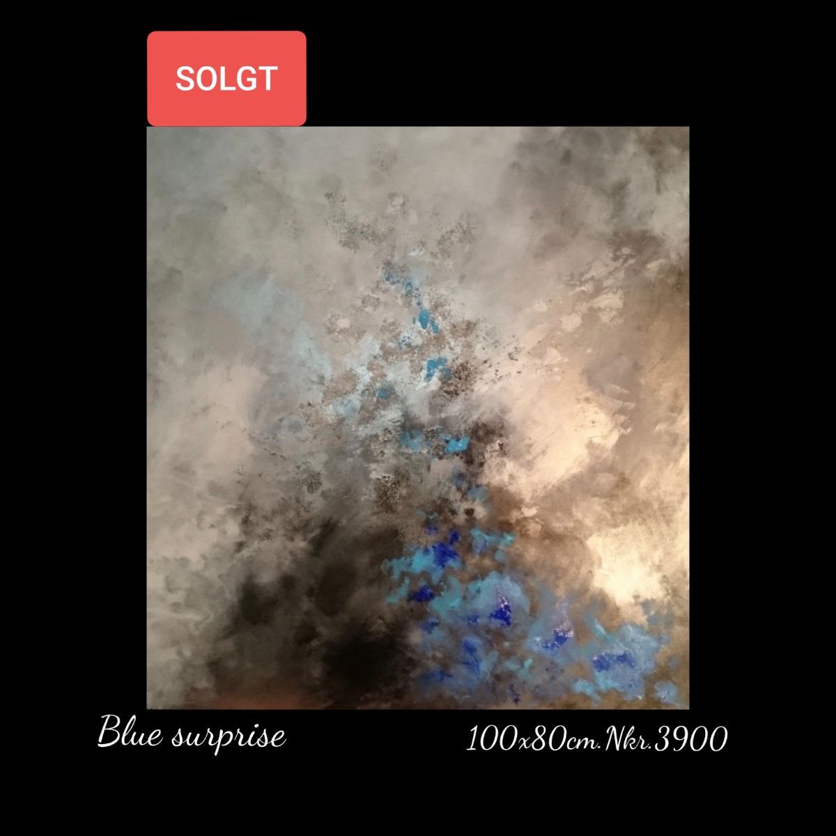 A painting of a cloudy sky is for sale