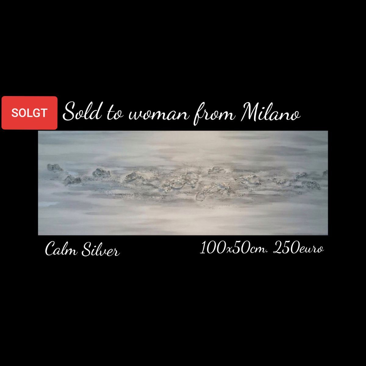 A painting is being sold to a woman from milano.