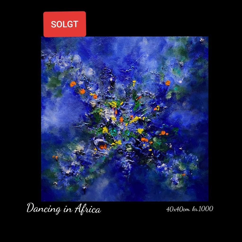 A painting titled dancing in africa is for sale
