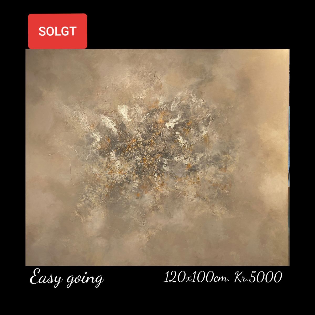 A painting of a snowflake is being sold for 5000 kroner