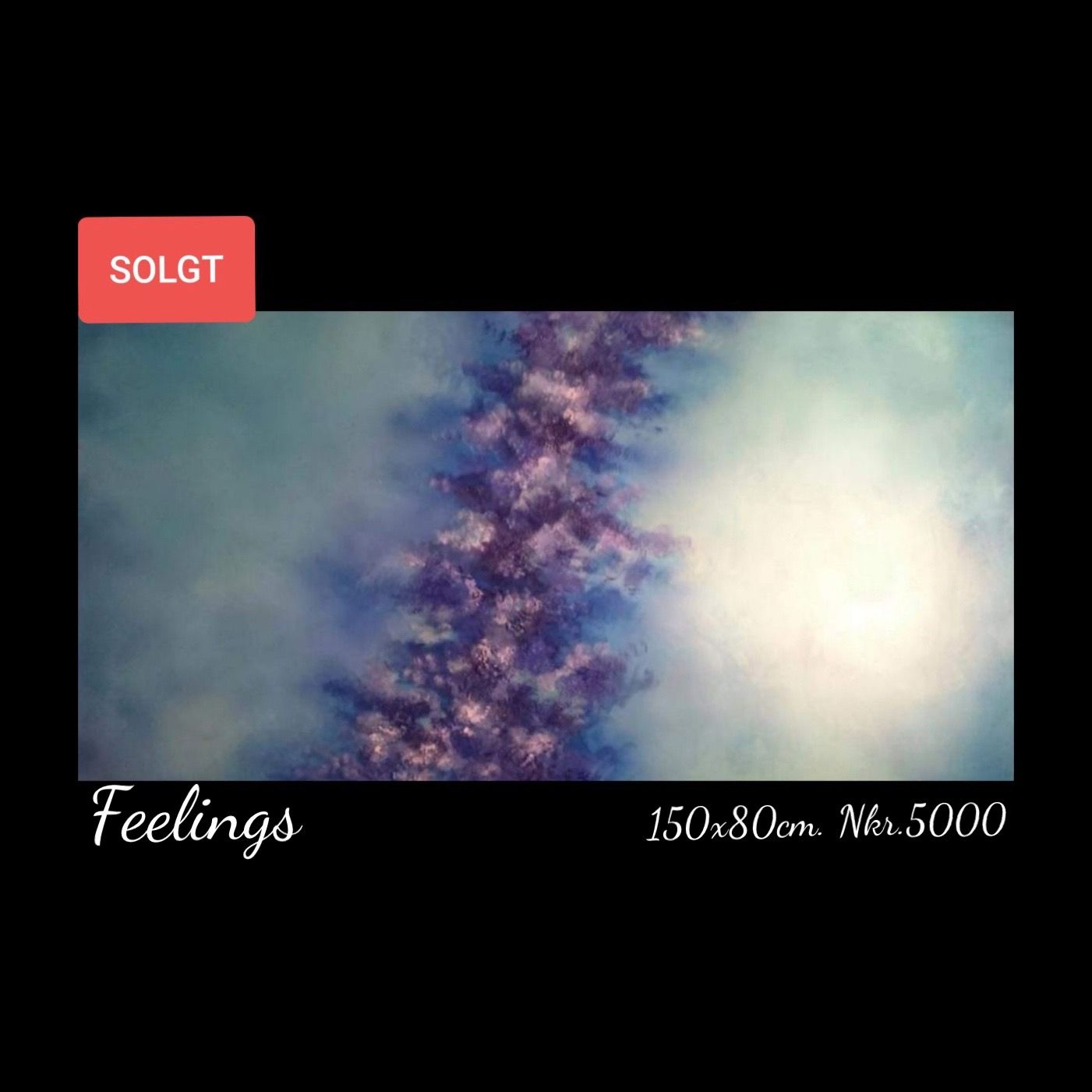 A picture of purple flowers with the words feelings on it