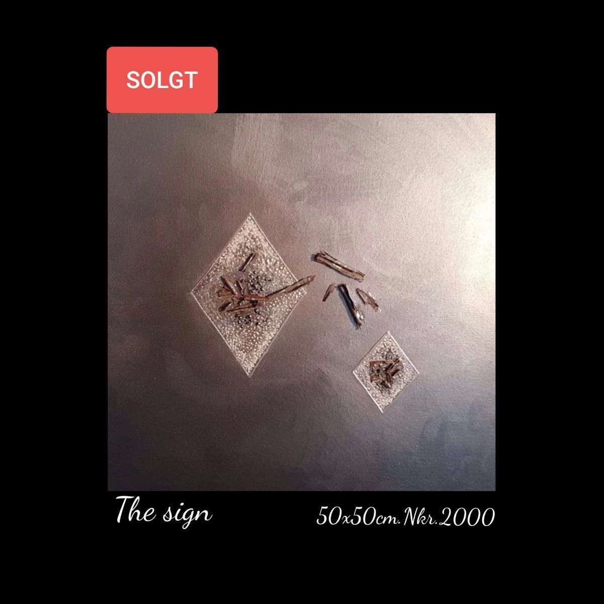 A picture of a sign that is being sold