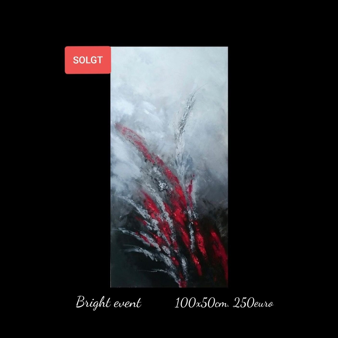 A black background with a red sign that says selgt