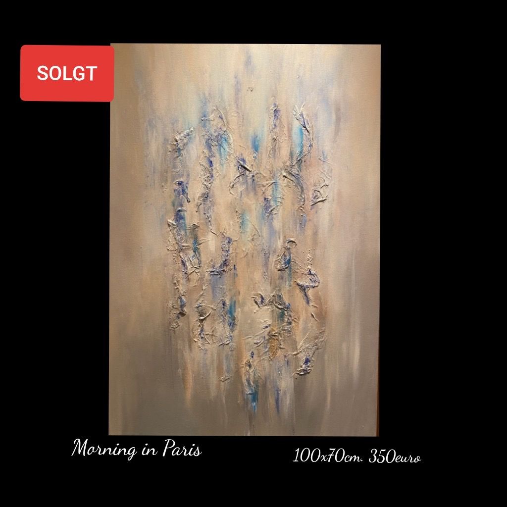 A painting of a tree is for sale on a black background.