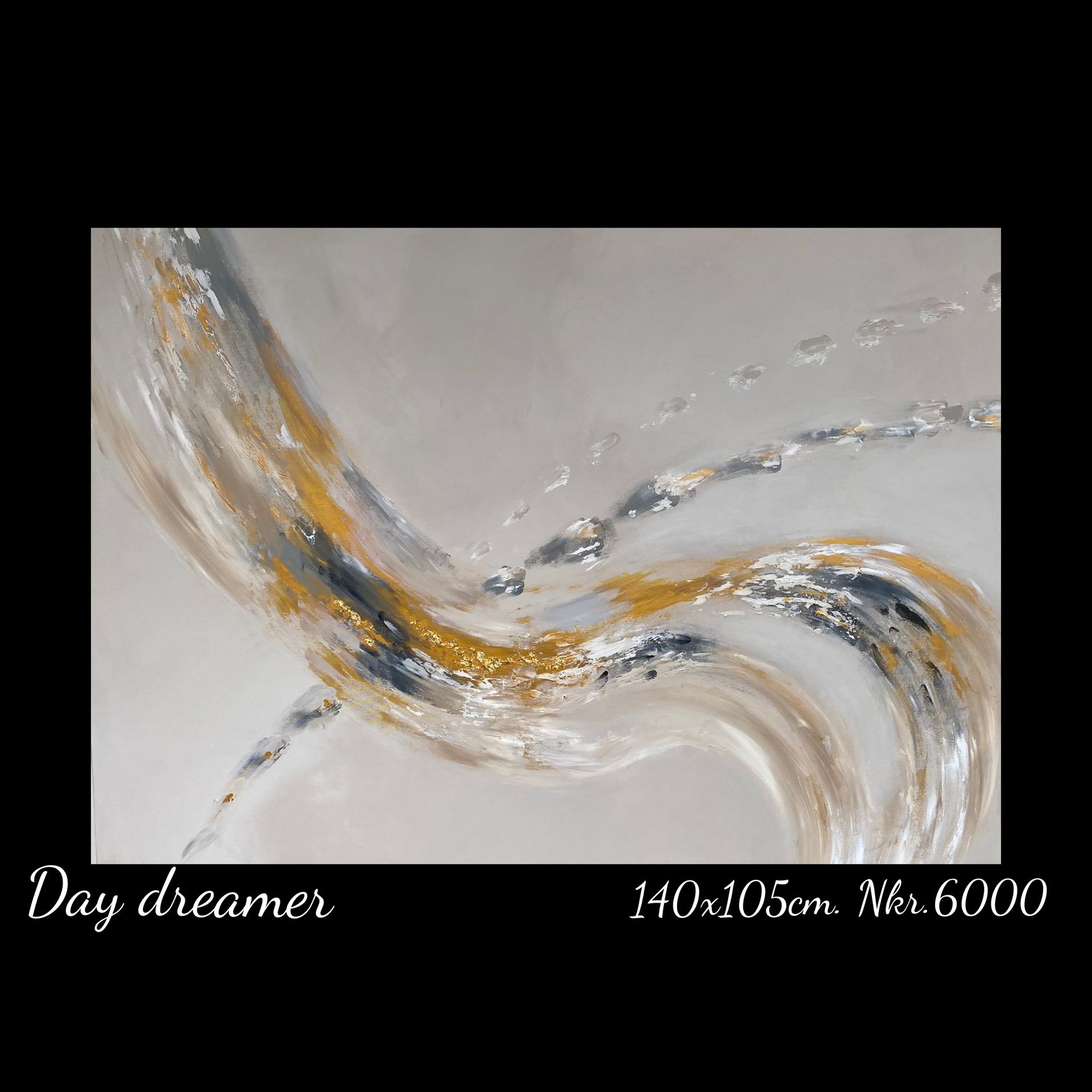 A painting of a wave with the words day dreamer on it