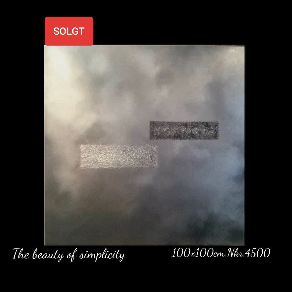 A picture of a cloudy sky with the words the beauty of simplicity